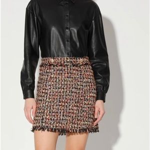 Walter Baker Hollywood Tweed skirt from 2022 collection. Chanel Style chic!